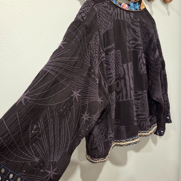 NWT Johnny Was Nera Kimono in Starbright black size S - Picture 2 of 5